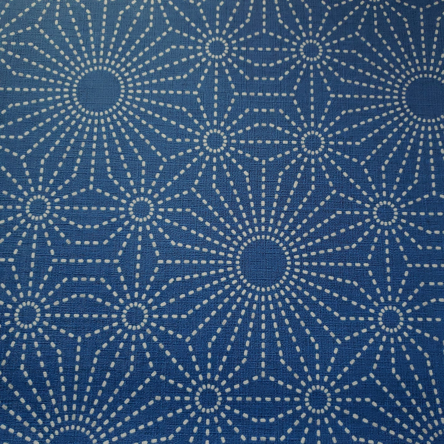 Indigo Stitched Stars Patterned Vinyl