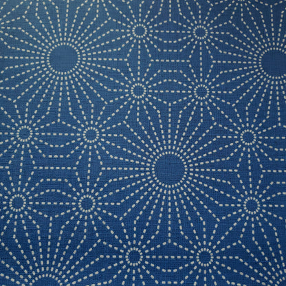Indigo Stitched Stars Patterned Vinyl