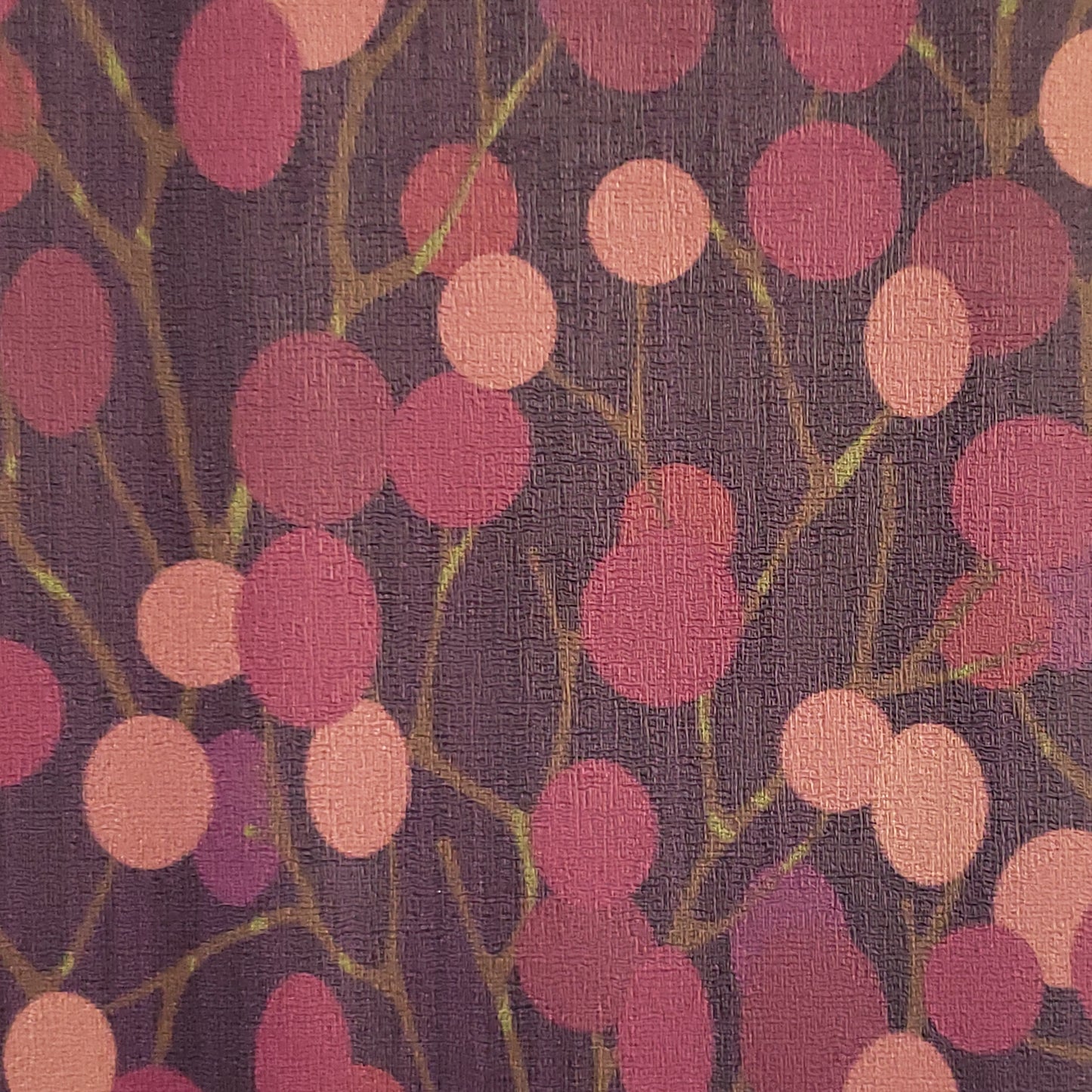 Berry Pussywillows Patterned Vinyl