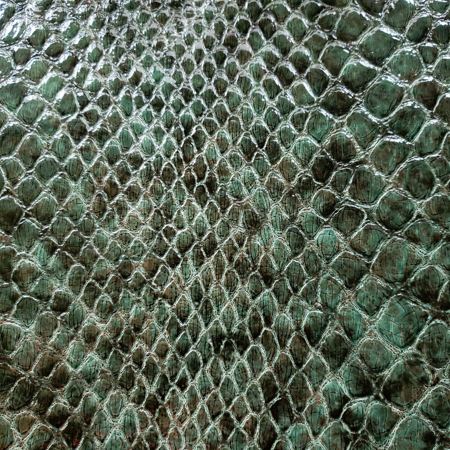 Green Alligator Faux Leather