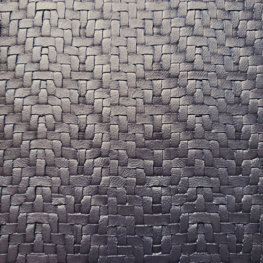 Dark Pewter Wicker Textured Vinyl