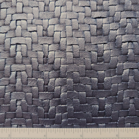 Dark Pewter Wicker Textured Vinyl