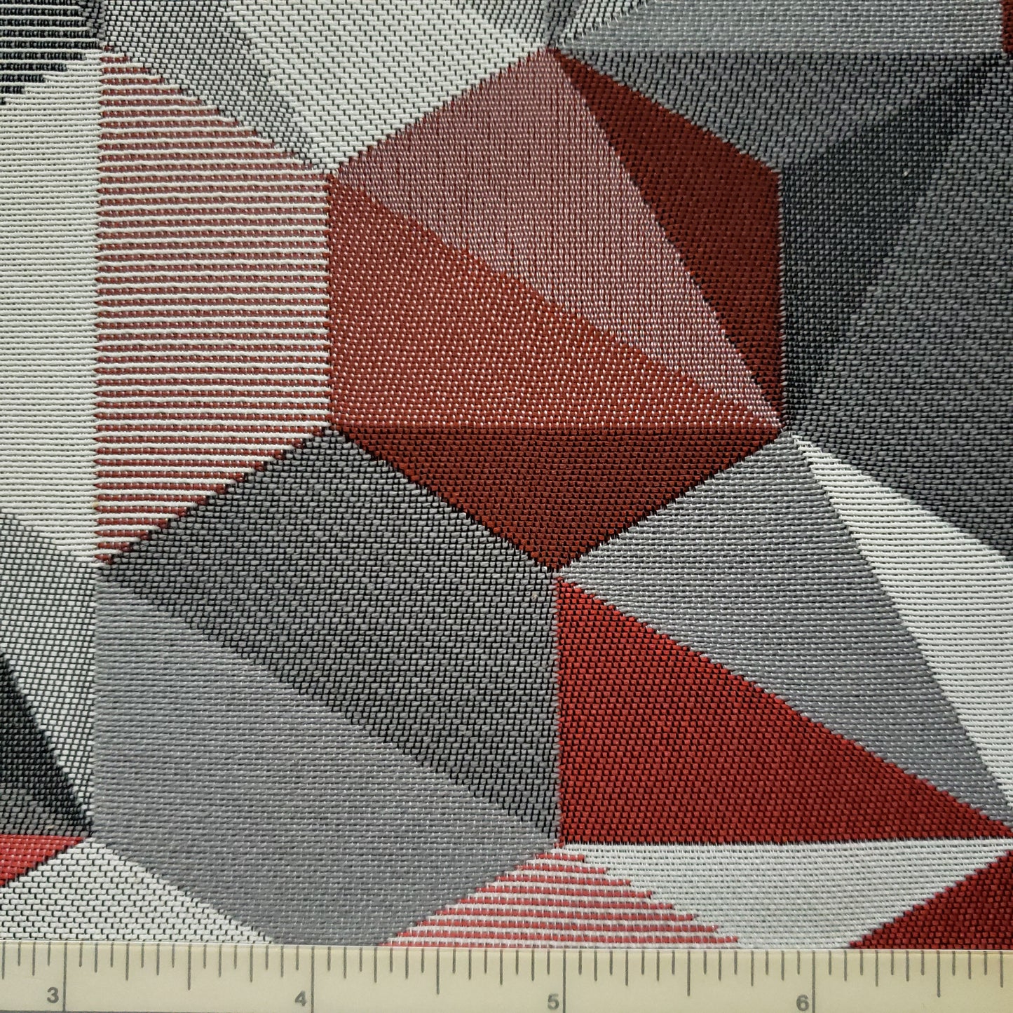 Polygon Red Fabric