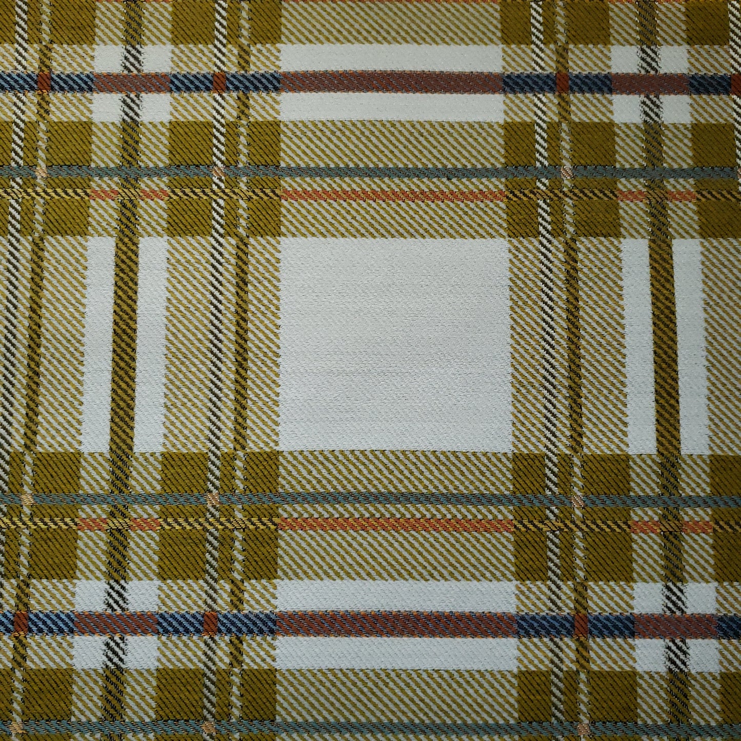 Retro Modern Golden Plaid Fabric