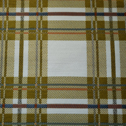 Retro Modern Golden Plaid Fabric