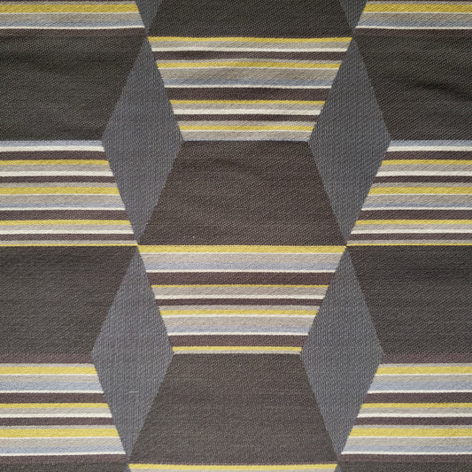 Hexagon Stripe Earth Fabric