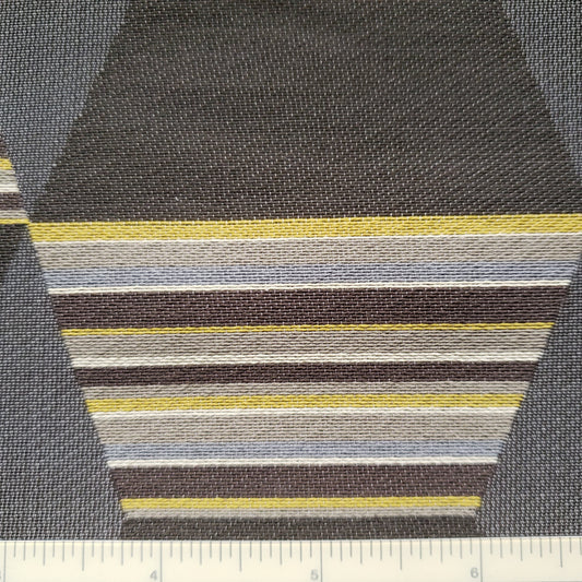 Hexagon Stripe Earth Fabric