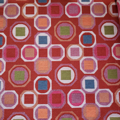 Octagon Tiles on Rust Fabric