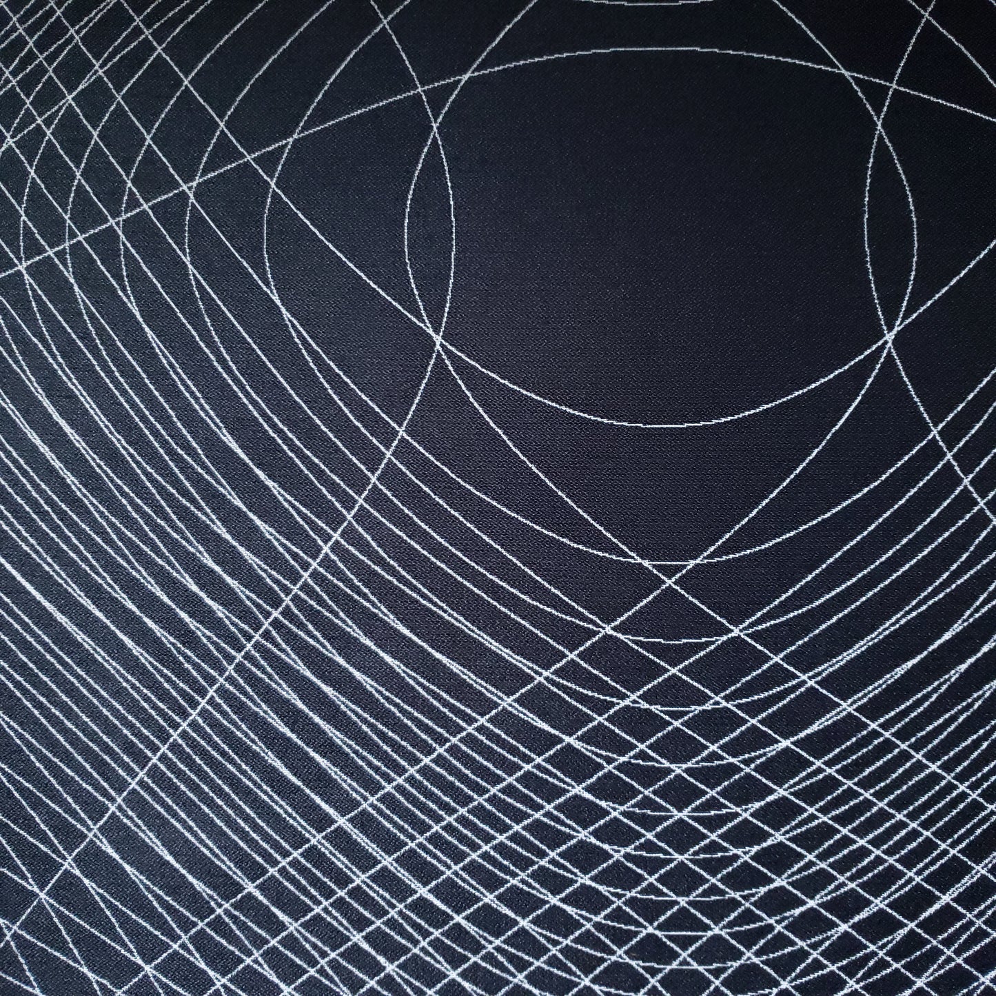 Spirograph Black Fabric