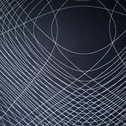 Spirograph Black Fabric