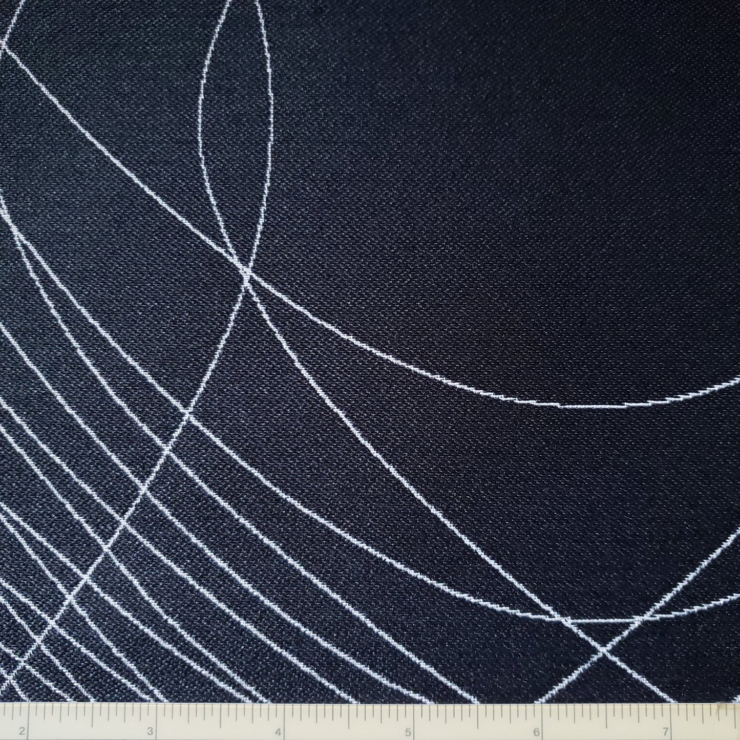 Spirograph Black Fabric