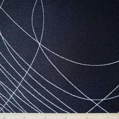 Spirograph Black Fabric