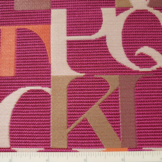 L, Oh, No, No, P in Azelea Fabric