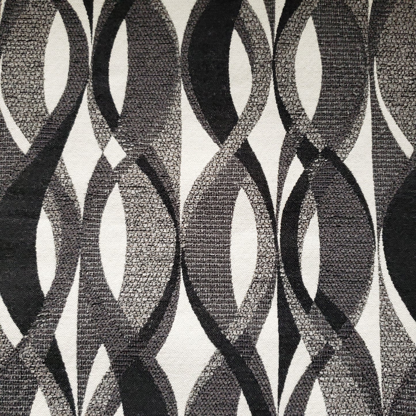 Spiraling Smoke in Gray Fabric