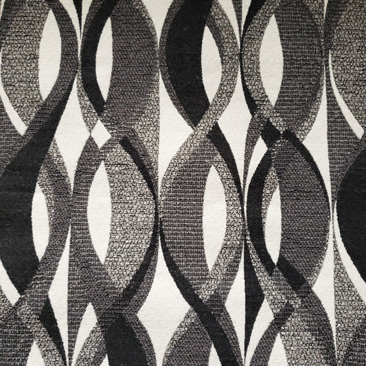 Spiraling Smoke in Gray Fabric