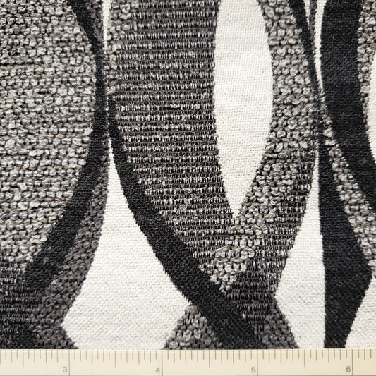 Spiraling Smoke in Gray Fabric