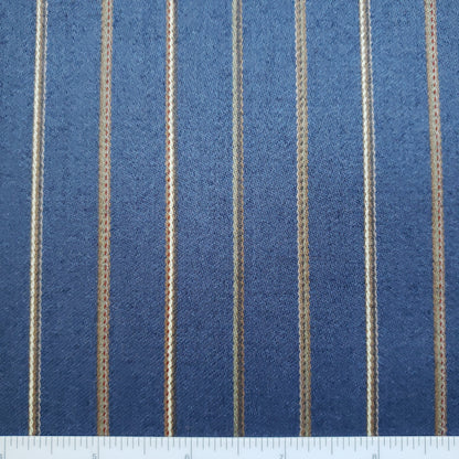 Preppy Cadet Stripe Wool Fabric