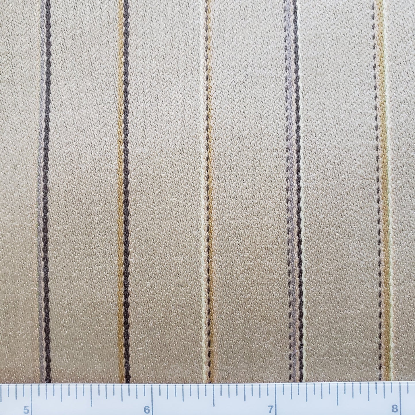 Preppy Sand Stripe Wool Fabric