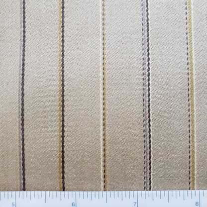 Preppy Sand Stripe Wool Fabric