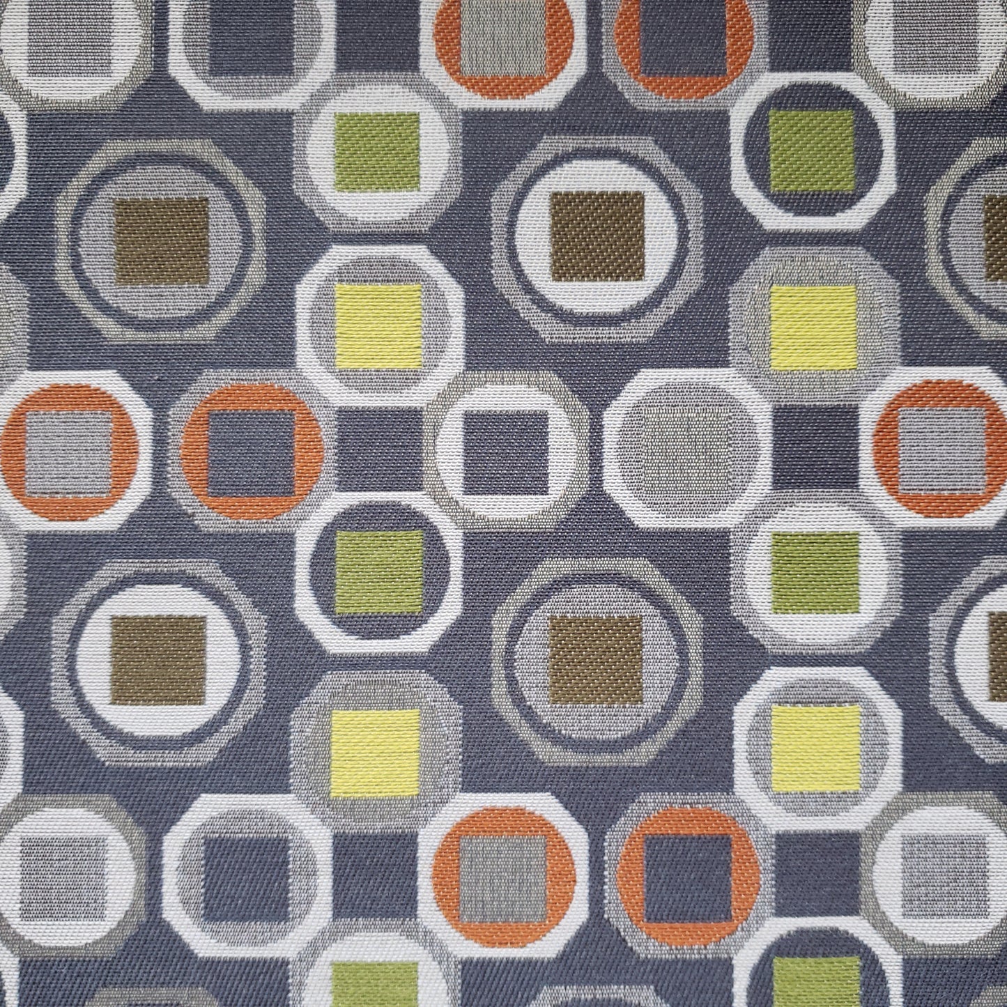 Octagon Tiles on Gray Fabric