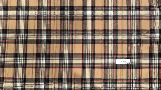 Burberry-Like Plaid Wool Skirt - Deconstructed