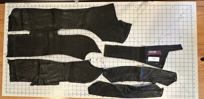 Black Leather Jacket  Again -Deconstructed