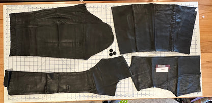 Black Leather Jacket  Again -Deconstructed