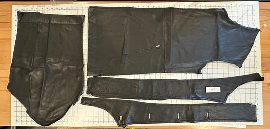 Black Leather Jacket 3 -Deconstructed