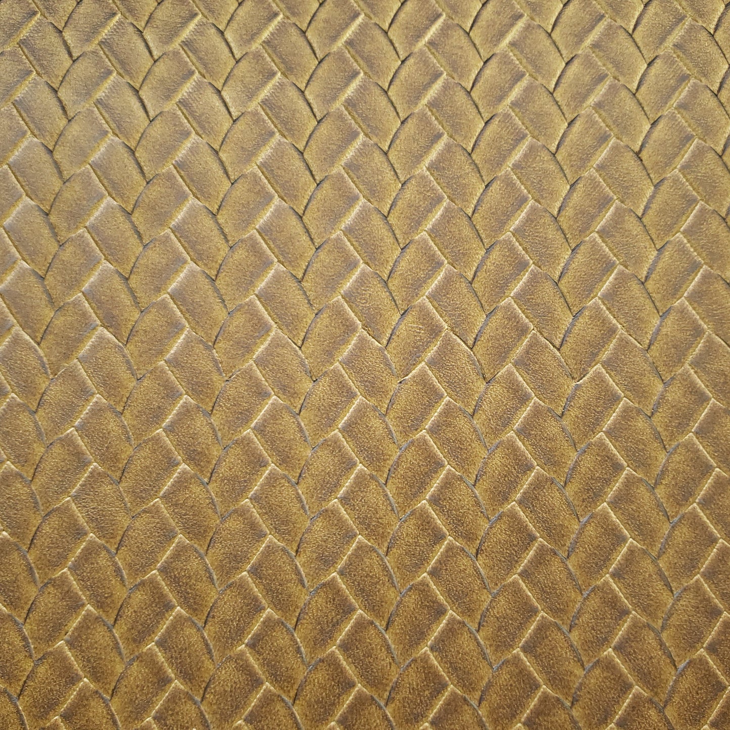 Bronzed Patina Braided Faux Leather