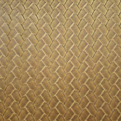 Bronzed Patina Braided Faux Leather