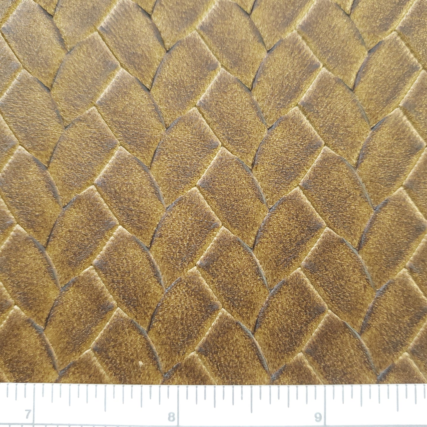 Bronzed Patina Braided Faux Leather