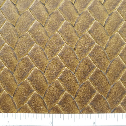 Bronzed Patina Braided Faux Leather
