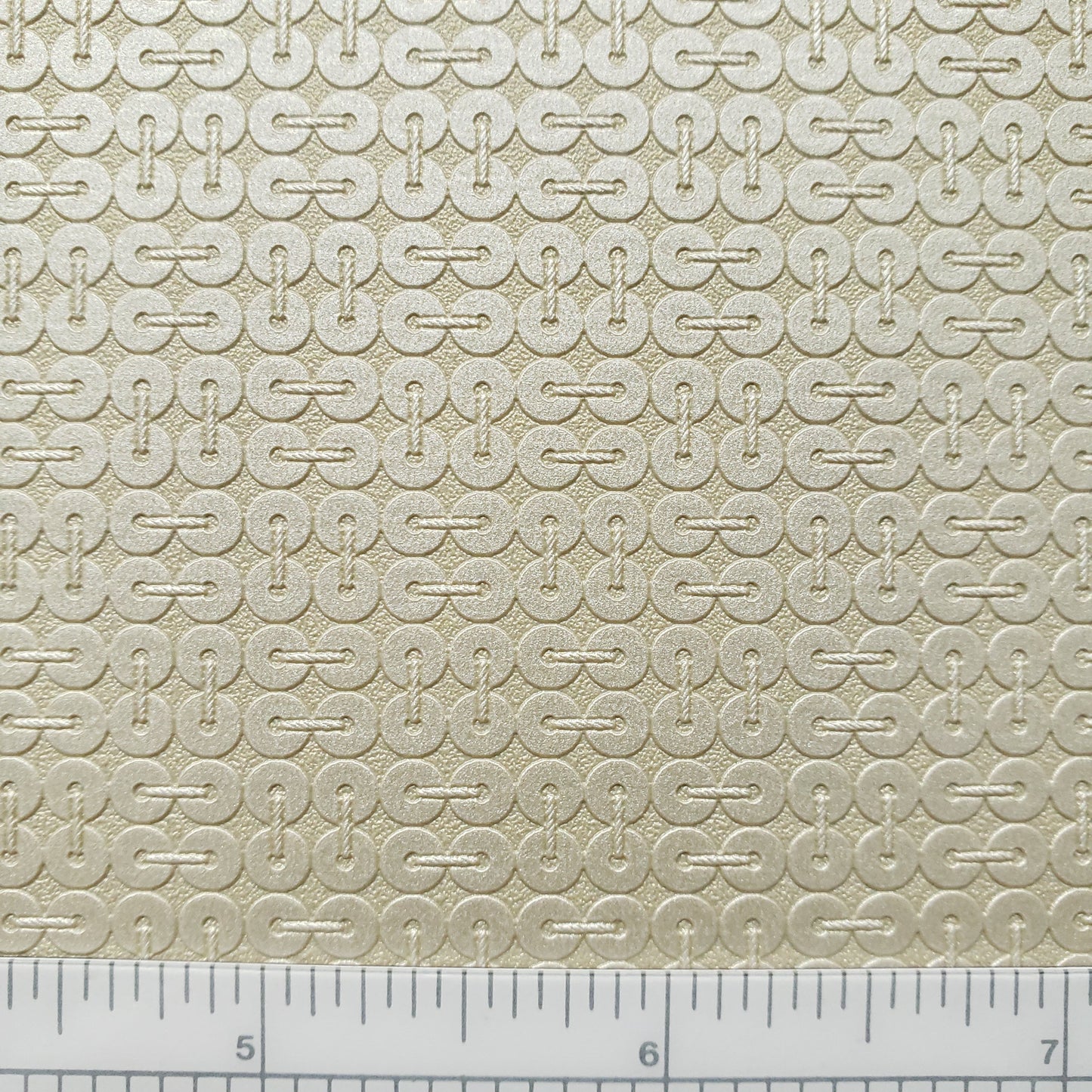 Cream Sequins Textured Vinyl