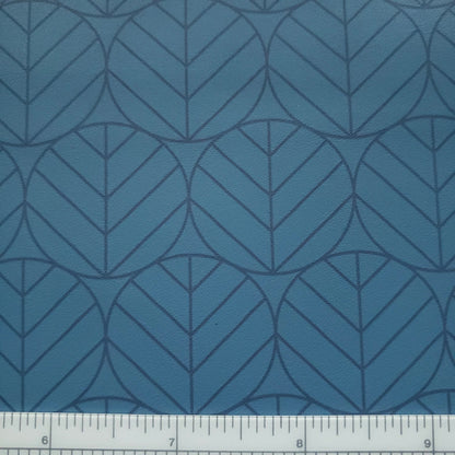 Leaves of  Cadet Blue Patterned Vinyl