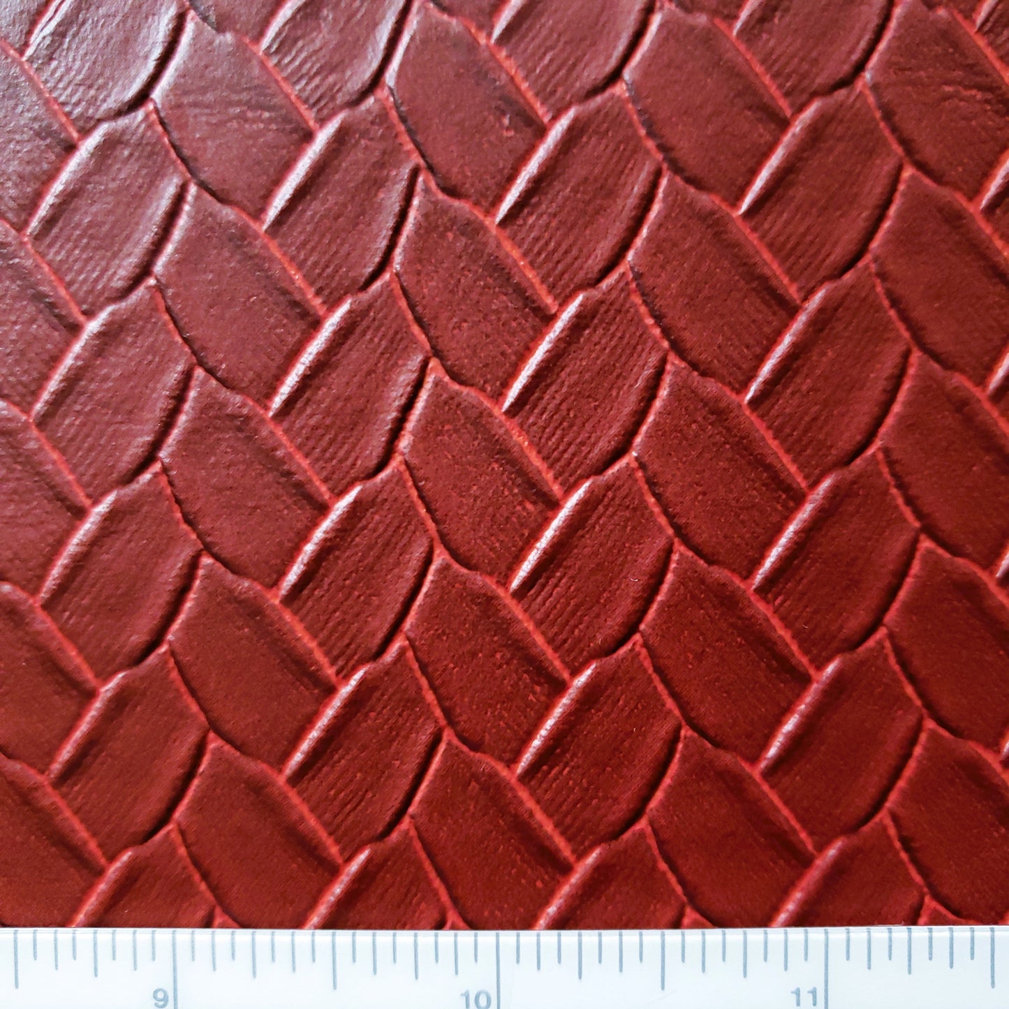 Pomegranate Braided Faux Leather