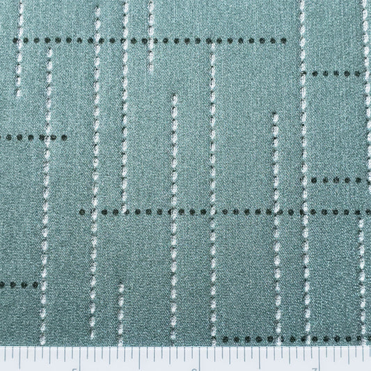 Silver Chain on Aqua Vinyl
