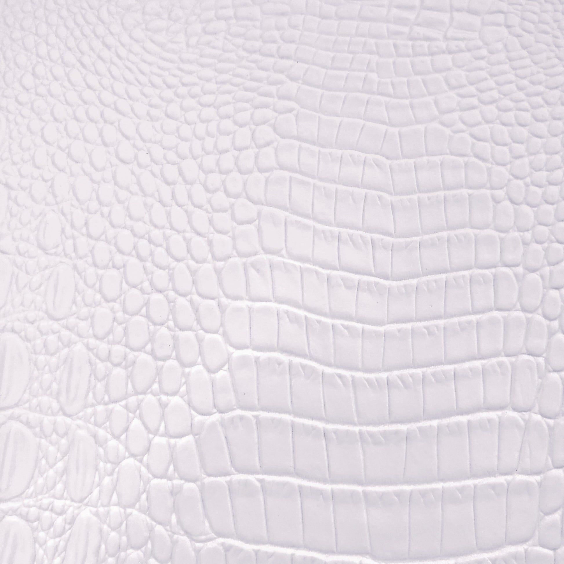 Matte White Croc Faux Leather