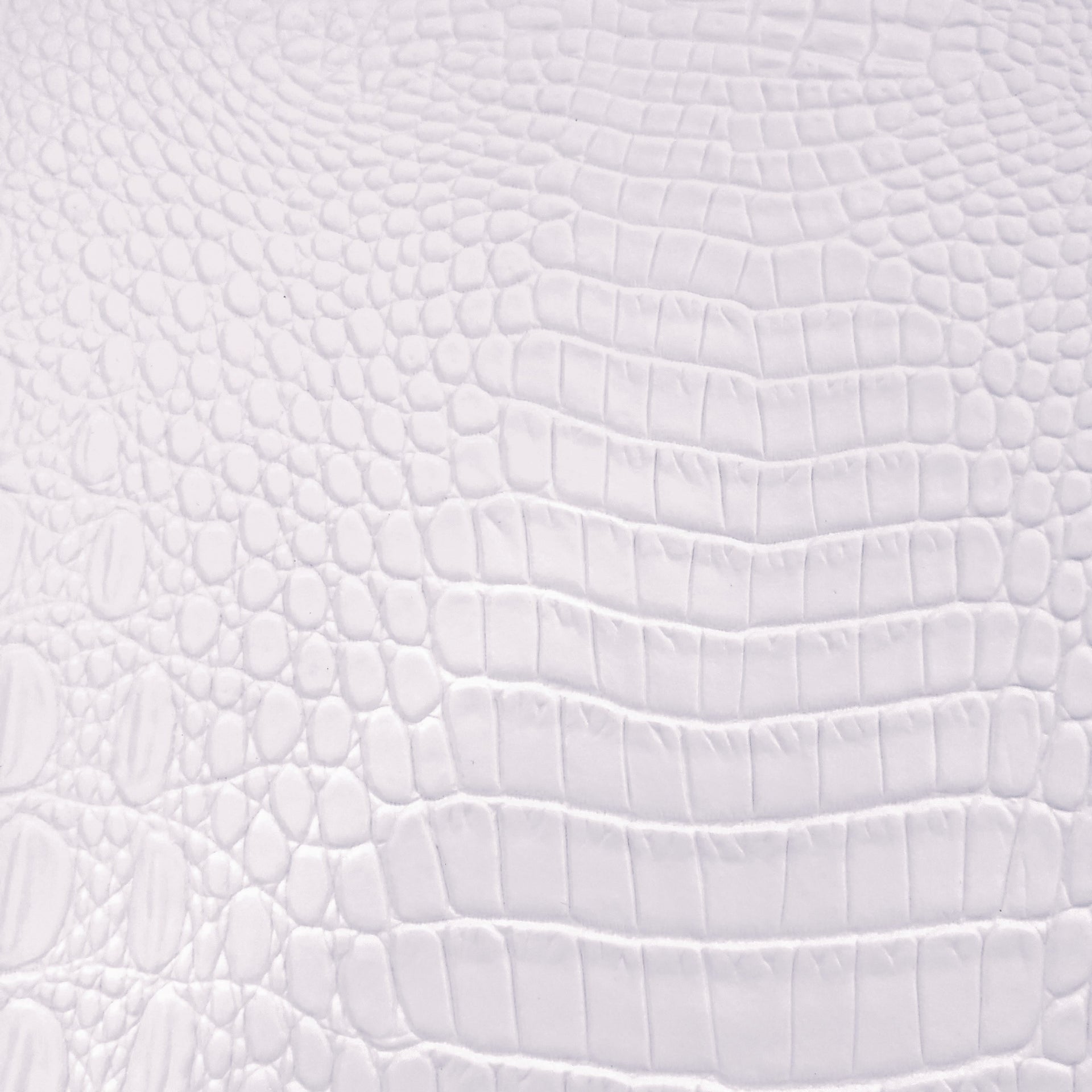 Matte White Croc Faux Leather