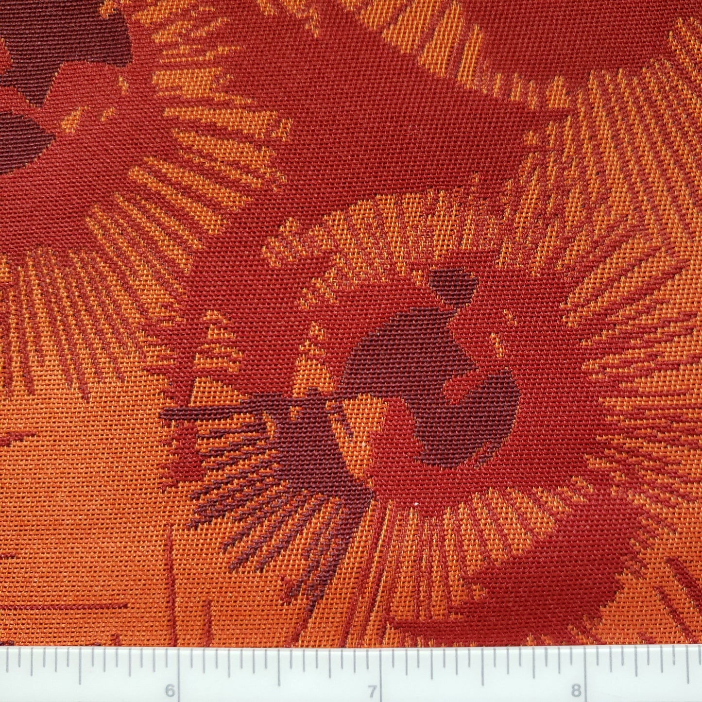 Orange Spin Art Fabric