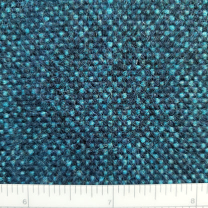 Turquoise Checked Wool Fabric