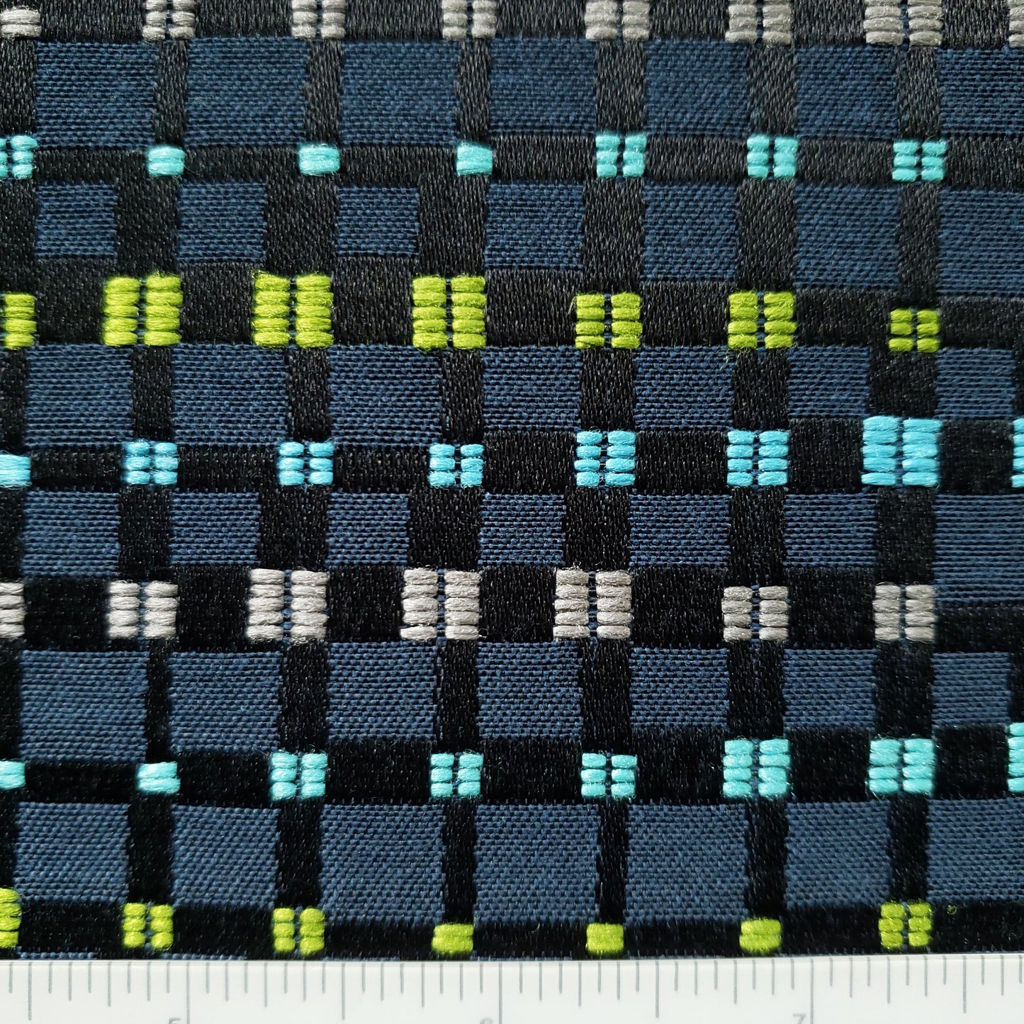 Undulating Plaid with Lime Fabric